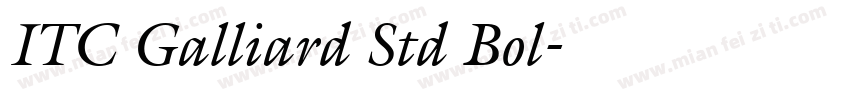 ITC Galliard Std Bol字体转换